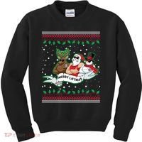 Merry Liftmas Funny Ugly Christmas Sweater Kids Sweatshirt thumb 0