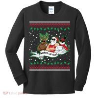 Merry Liftmas Funny Ugly Christmas Sweater Kids Long Sleeve Shirt thumb 0