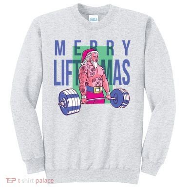 Merry Liftmas Tattoo Santa Sweatshirt
