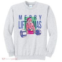 Merry Liftmas Tattoo Santa Sweatshirt thumb 0