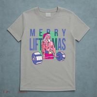 Merry Liftmas Tattoo Santa T-Shirt thumb 5