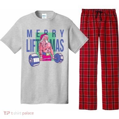 Merry Liftmas Tattoo Santa Pajama Set