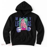Merry Liftmas Tattoo Santa Hoodie thumb 0