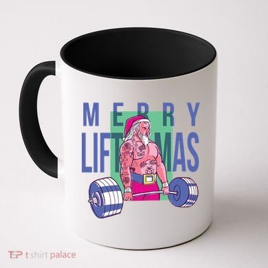 Merry Liftmas Tattoo Santa Coffee Mug