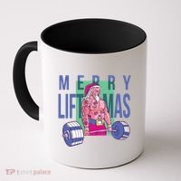 Merry Liftmas Tattoo Santa Coffee Mug thumb 0