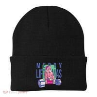 Merry Liftmas Tattoo Santa Beanie thumb 0