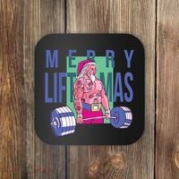 Merry Liftmas Tattoo Santa Coaster thumb 0