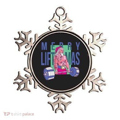 Merry Liftmas Tattoo Santa Ornament