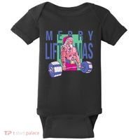 Merry Liftmas Tattoo Santa Baby Bodysuit thumb 0