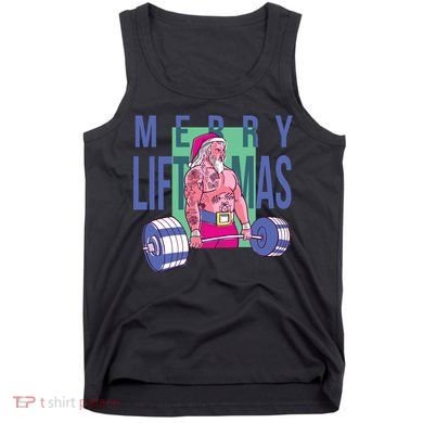 Merry Liftmas Tattoo Santa Tank Top
