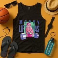 Merry Liftmas Tattoo Santa Tank Top thumb 4