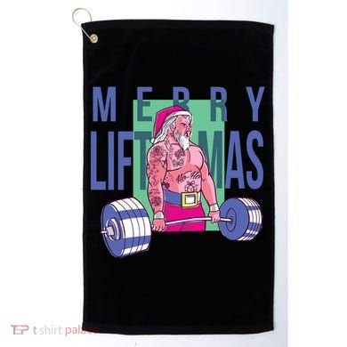Merry Liftmas Tattoo Santa Golf Towel