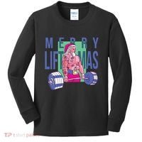 Merry Liftmas Tattoo Santa Kids Long Sleeve Shirt thumb 0