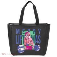 Merry Liftmas Tattoo Santa Tote Bag thumb 0
