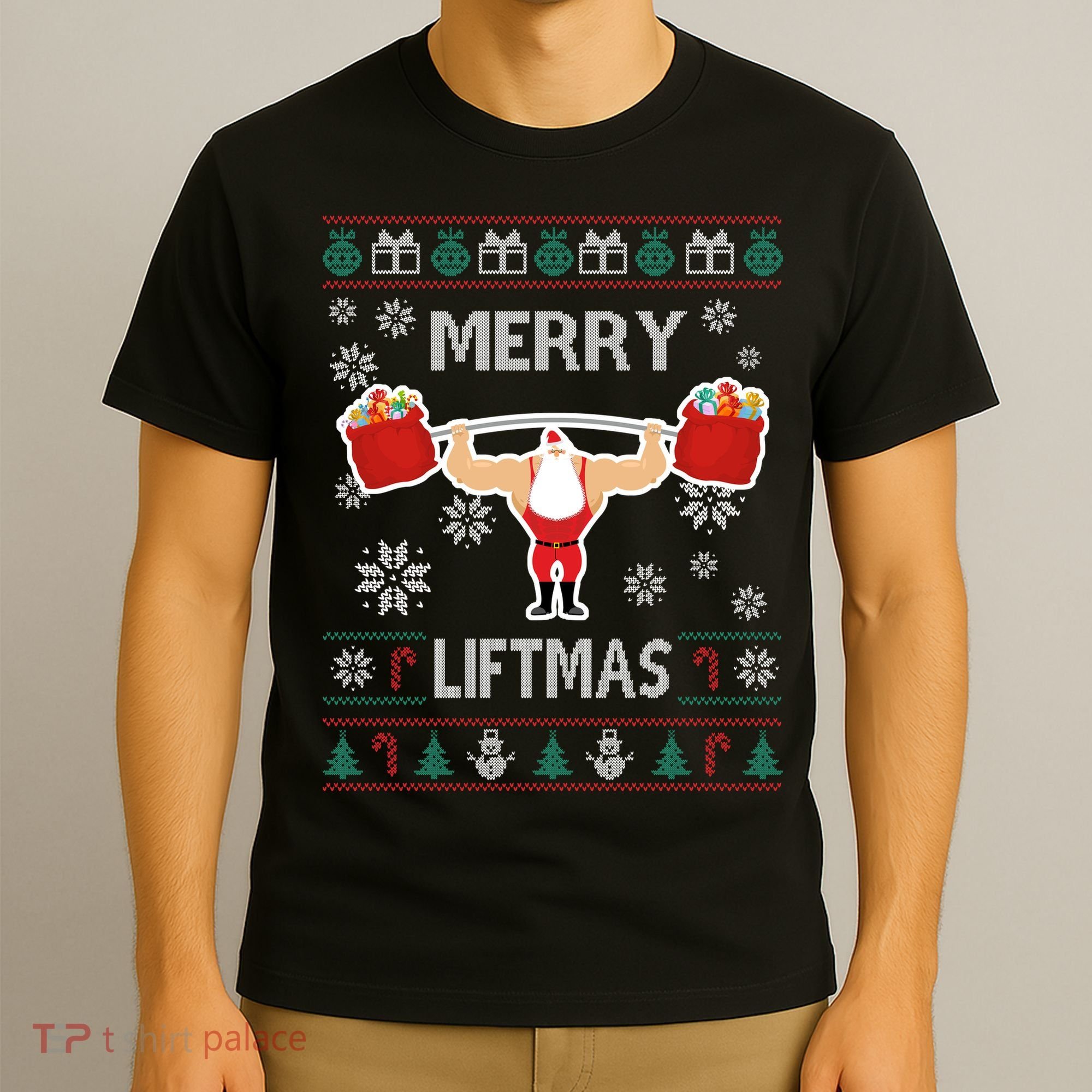 Merry Liftmas Ugly Christmas T-Shirt