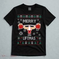 Merry Liftmas Ugly Christmas T-Shirt thumb 5