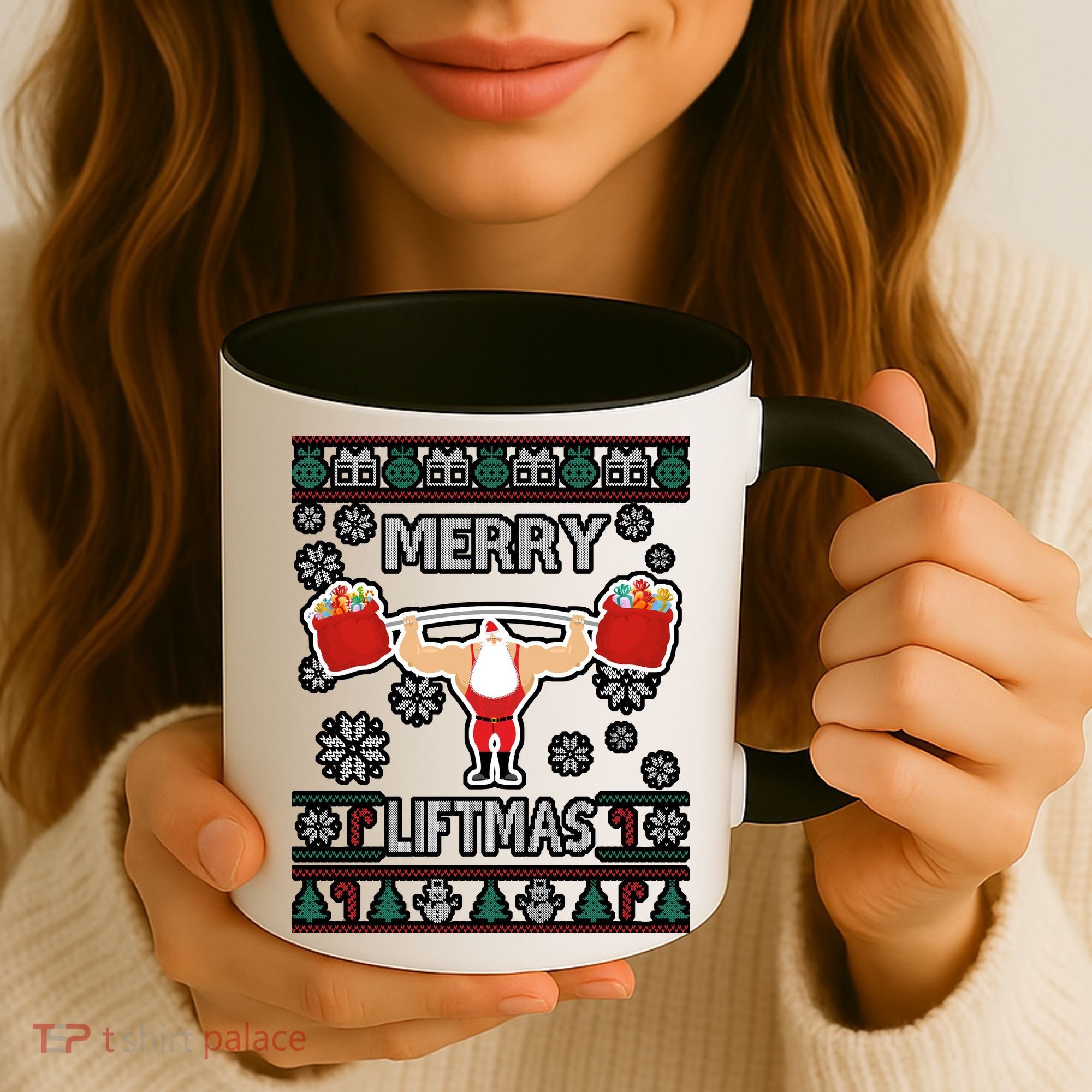 Merry Liftmas Ugly Christmas Coffee Mug