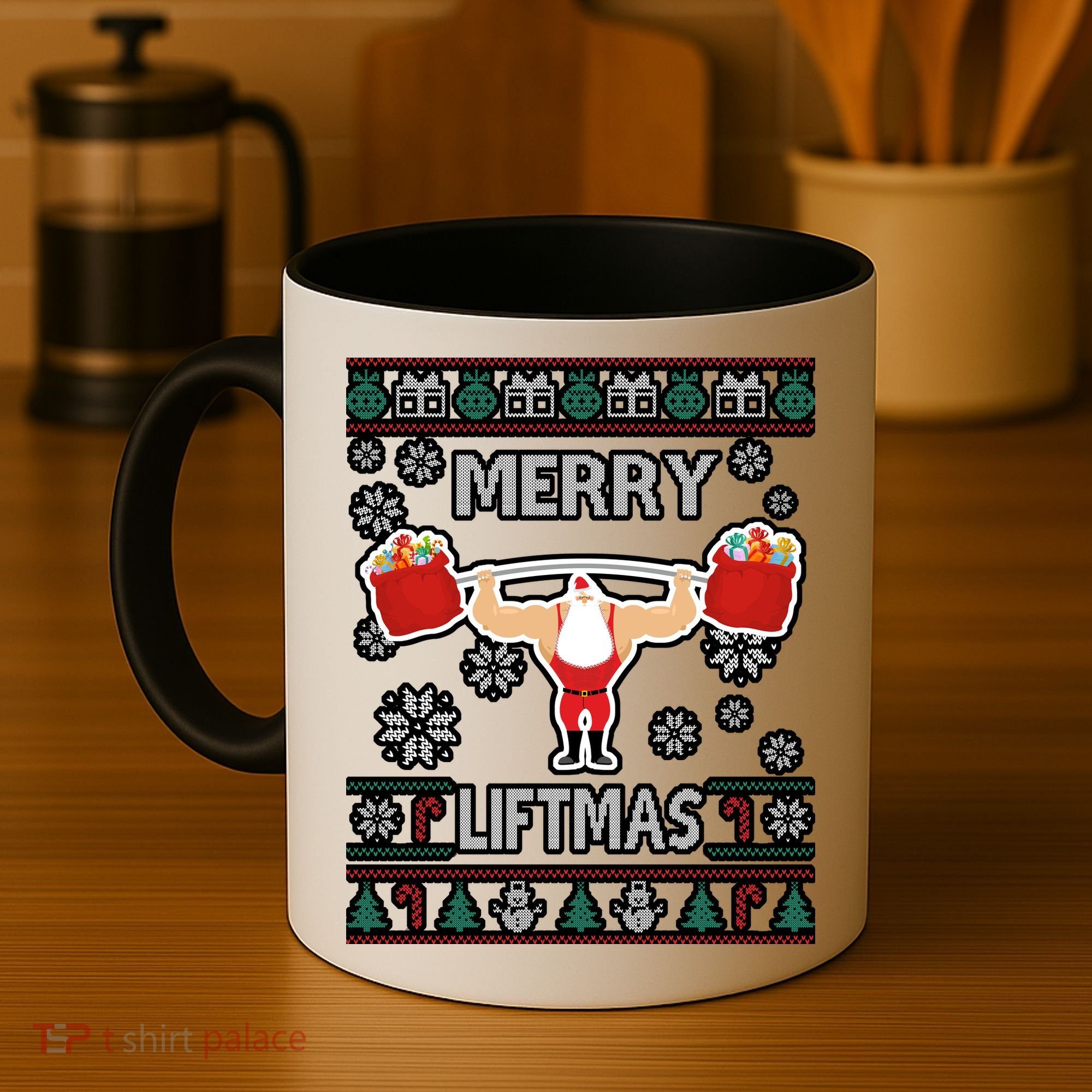 Merry Liftmas Ugly Christmas Coffee Mug