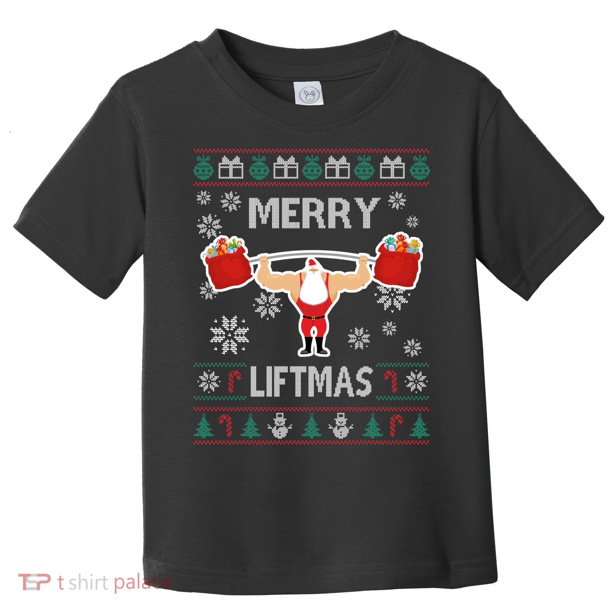 Merry Liftmas Ugly Christmas Toddler T-Shirt
