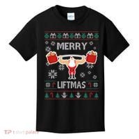 Merry Liftmas Ugly Christmas Kids T-Shirt thumb 0