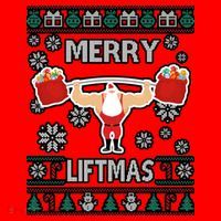 Merry Liftmas Ugly Christmas Santa Hat thumb 1