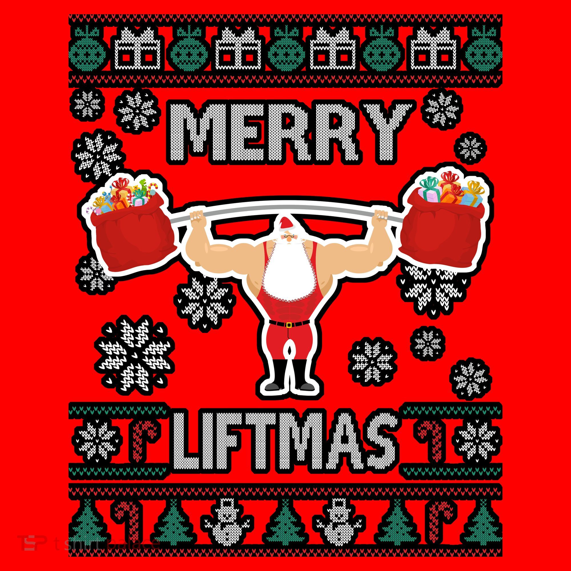 Merry Liftmas Ugly Christmas Santa Hat