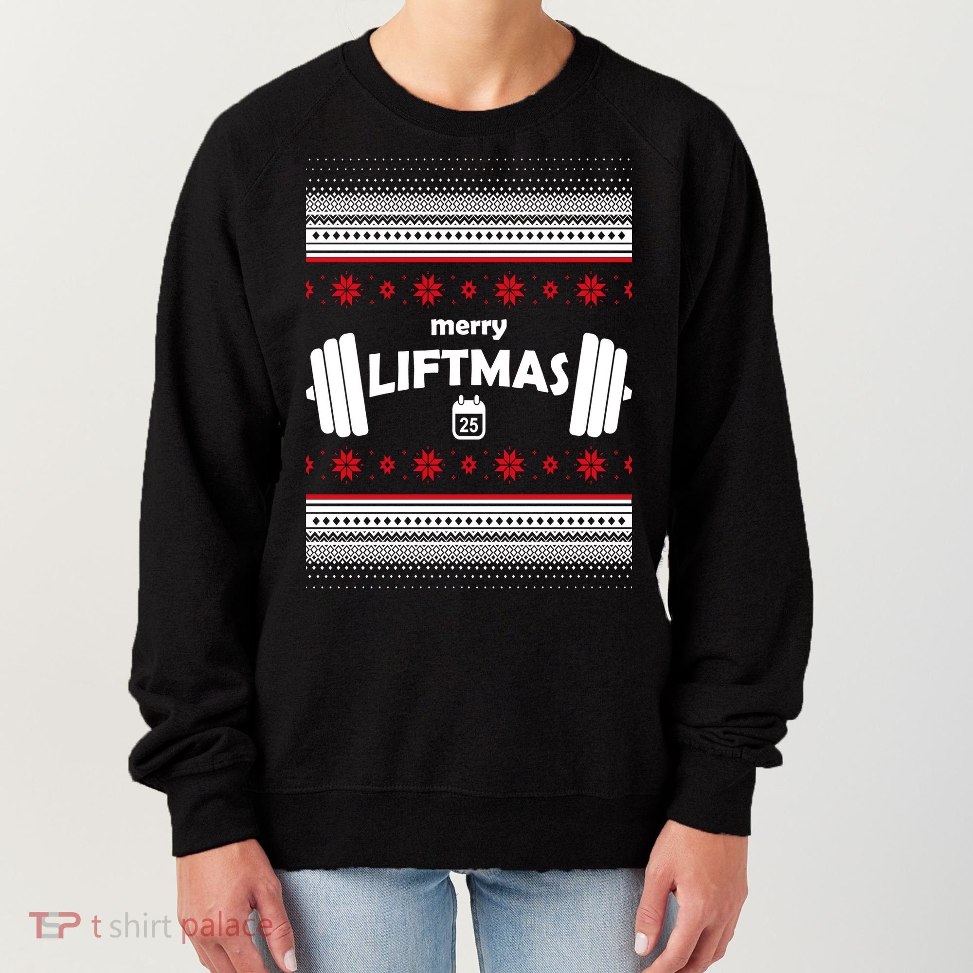 Merry Liftmas Ugly Christmas1 Women's Sweatshirt