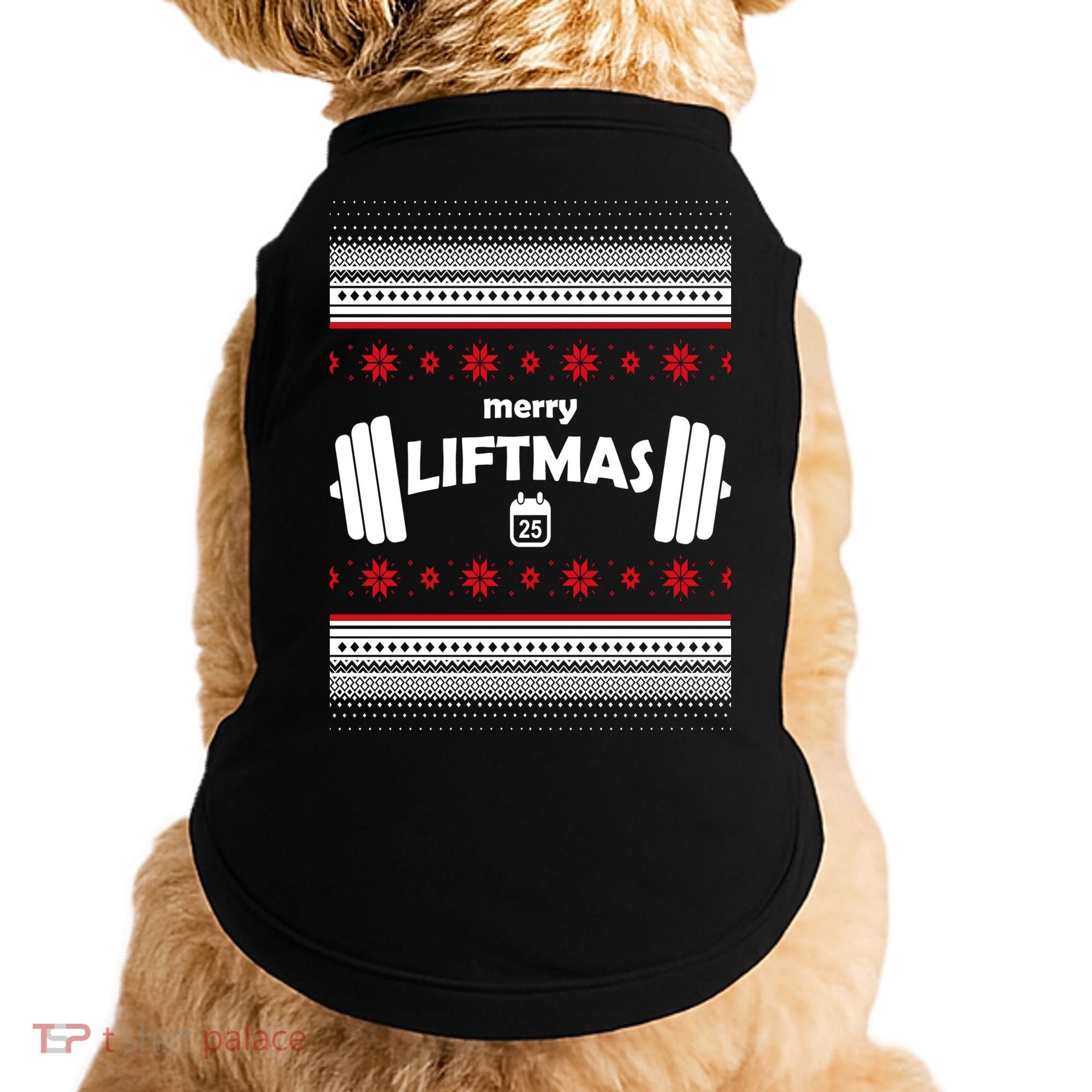 Merry Liftmas Ugly Christmas1 Doggie Tank