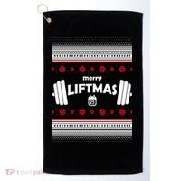 Merry Liftmas Ugly Christmas1 Golf Towel thumb 0
