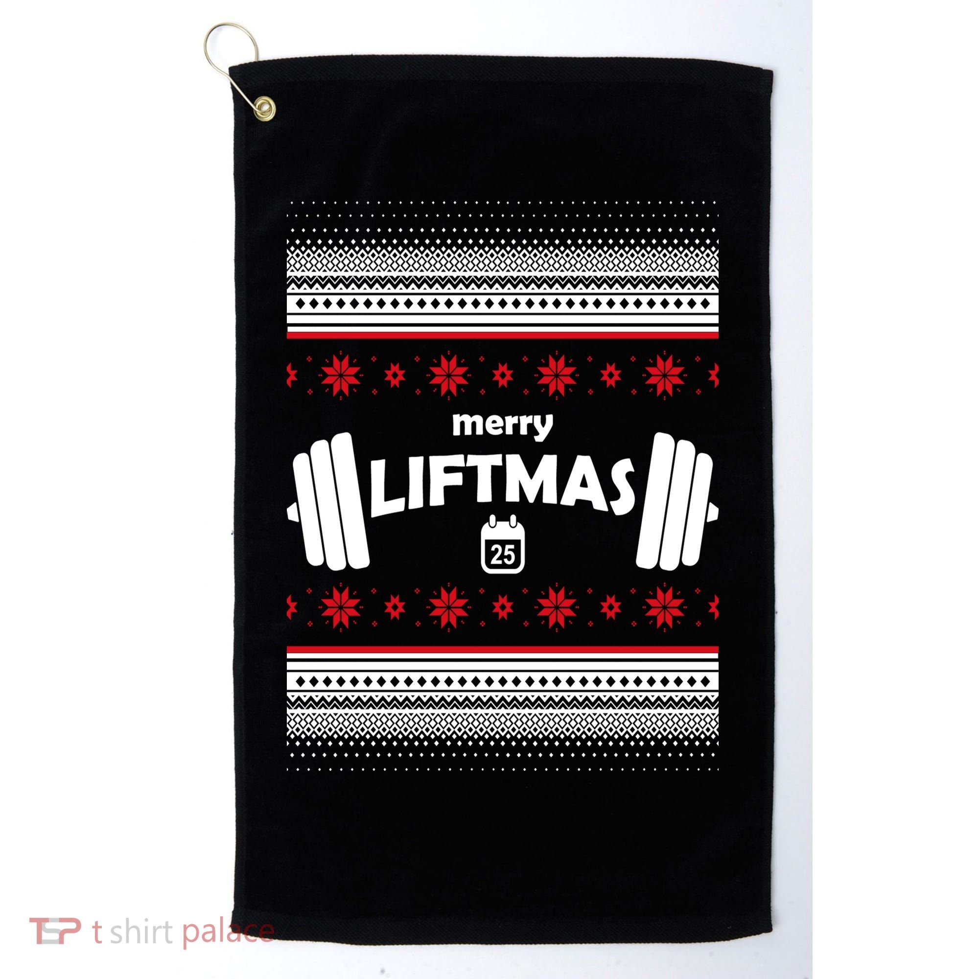 Merry Liftmas Ugly Christmas1 Golf Towel