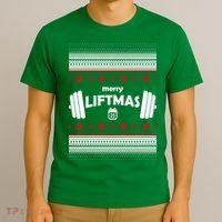 Merry Liftmas Ugly Christmas1 T-Shirt thumb 3