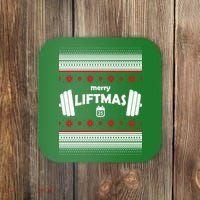Merry Liftmas Ugly Christmas1 Coaster thumb 0
