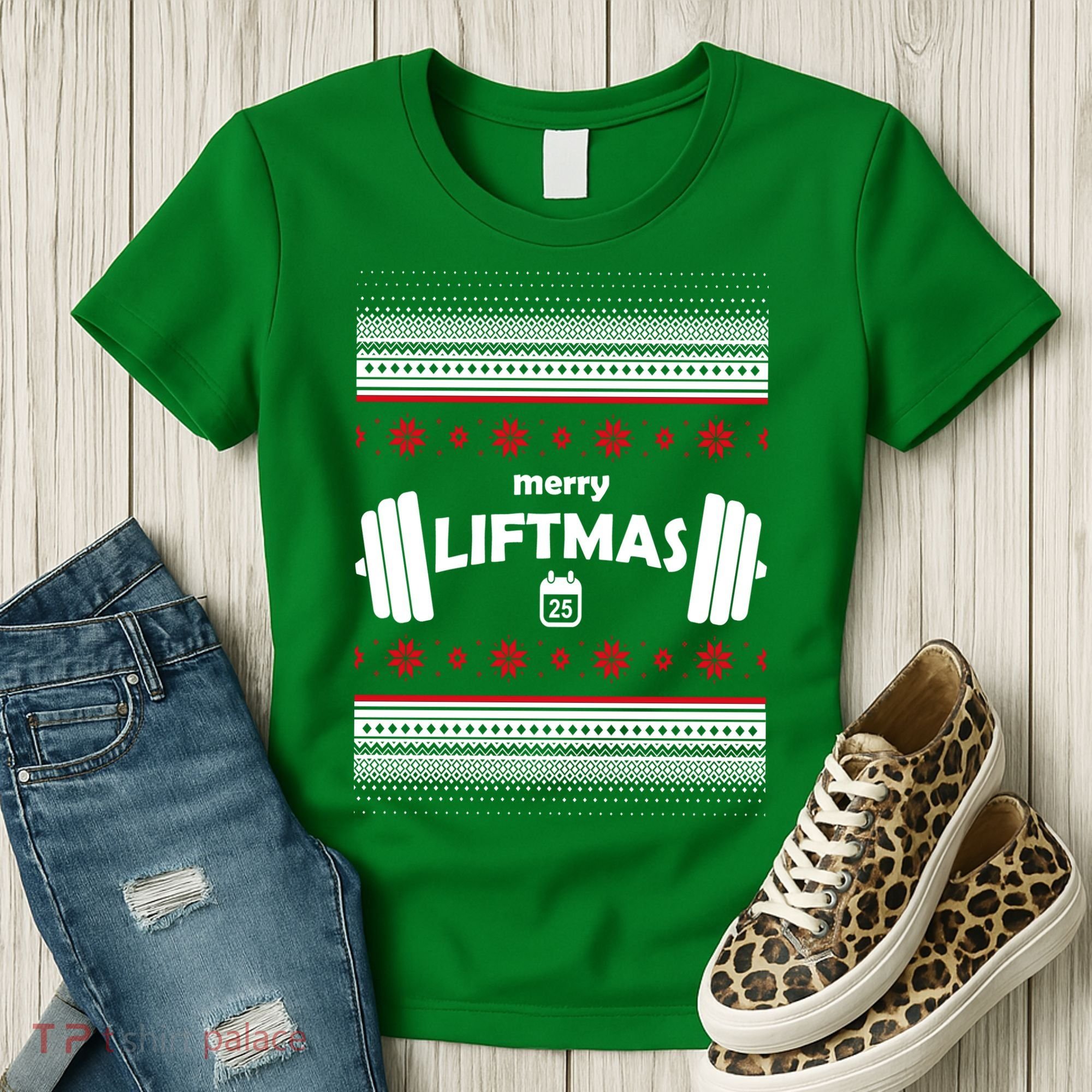 Merry Liftmas Ugly Christmas1 Women's T-Shirt