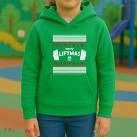 Merry Liftmas Ugly Christmas1 Kids Hoodie thumb 3