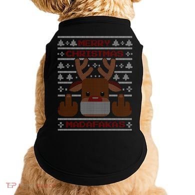 Merry Madafakas Funny Ugly Christmas Doggie Tank