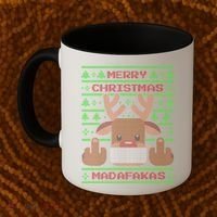 Merry Madafakas Funny Ugly Christmas Coffee Mug thumb 2