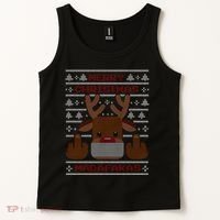 Merry Madafakas Funny Ugly Christmas Tank Top thumb 2