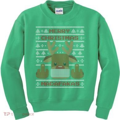 Merry Madafakas Funny Ugly Christmas Kids Sweatshirt
