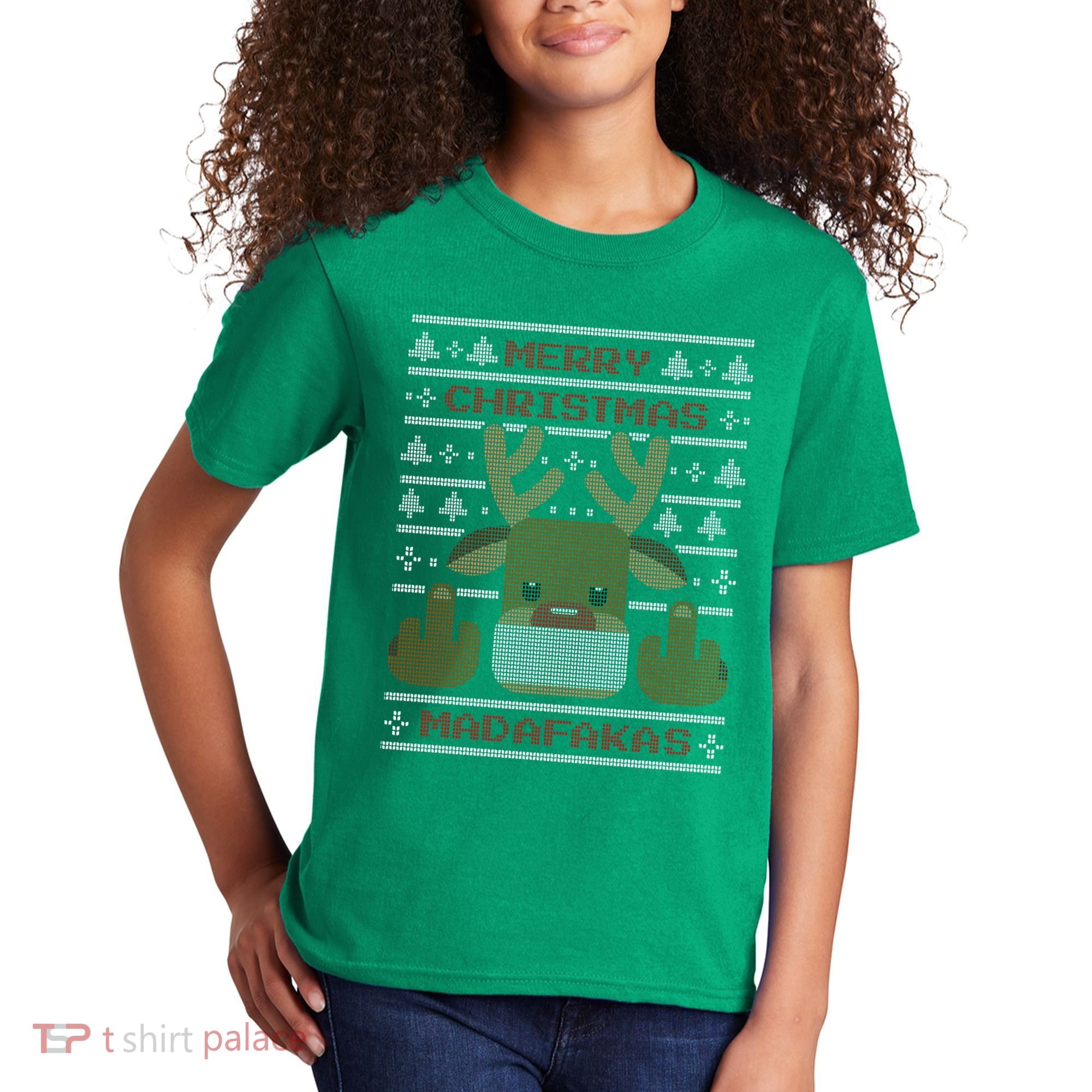 Merry Madafakas Funny Ugly Christmas Kids T-Shirt