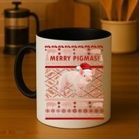 Merry Pigmas Christmas Pig Ugly Sweater Coffee Mug thumb 4