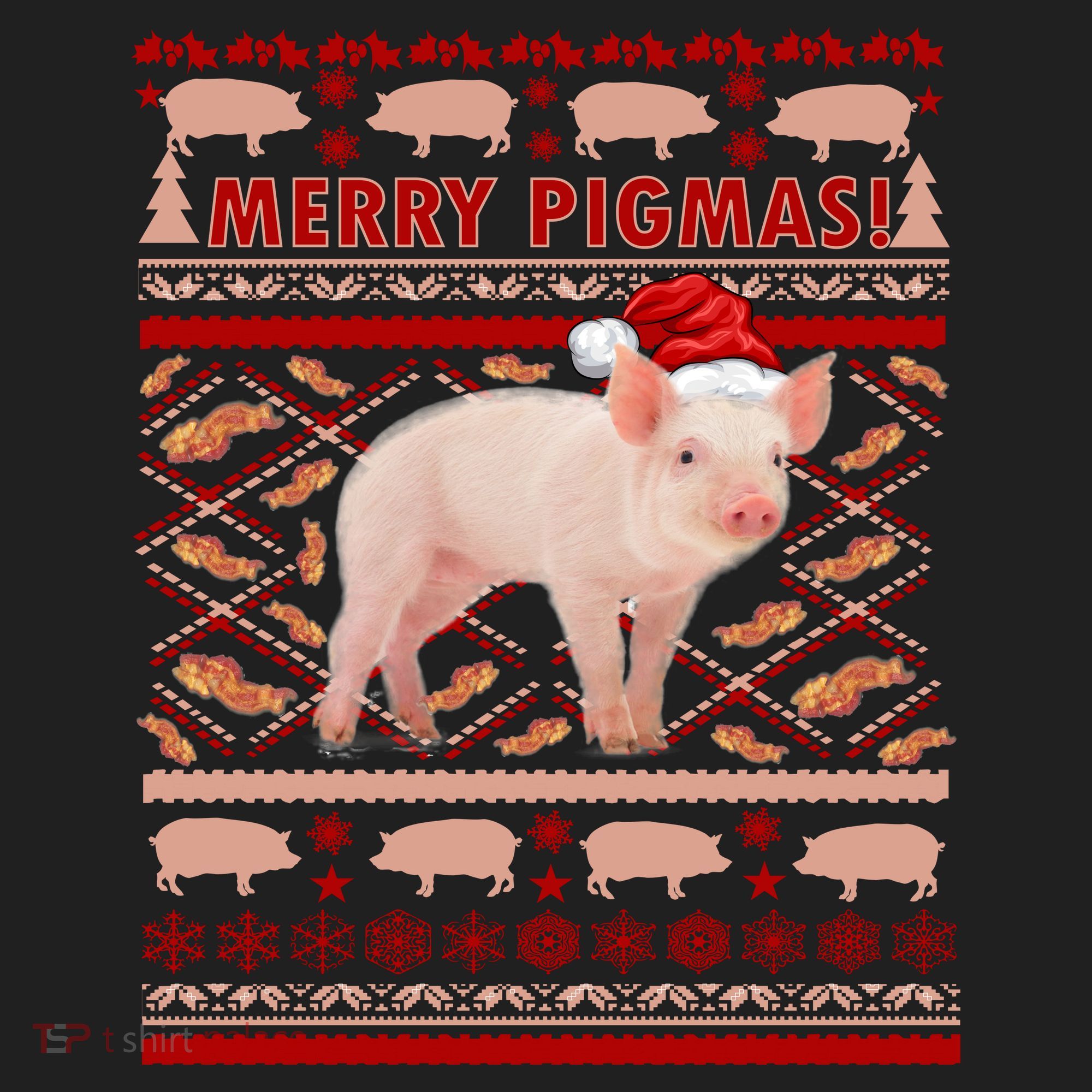 Merry Pigmas Christmas Pig Ugly Sweater Tumbler