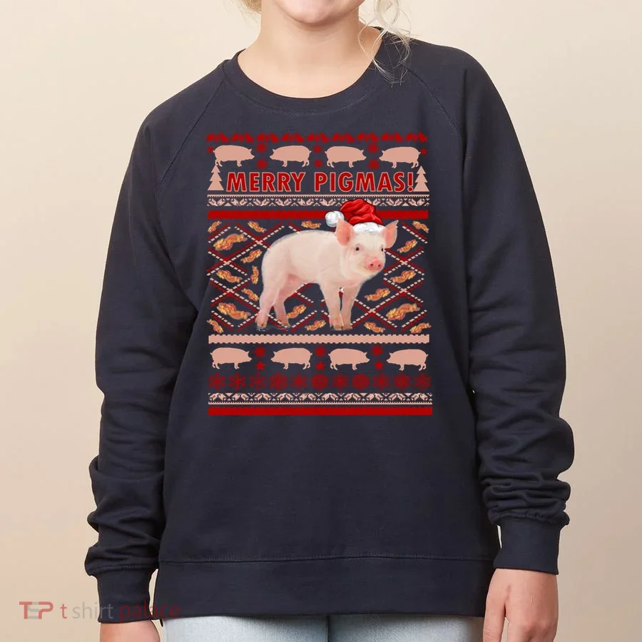 Merry Pigmas Christmas Pig Ugly Sweater Women's Sweatshirt