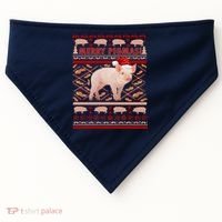 Merry Pigmas Christmas Pig Ugly Sweater USA-Made Doggie Bandana thumb 0