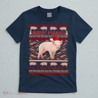 Merry Pigmas Christmas Pig Ugly Sweater T-Shirt thumb 5