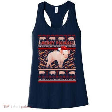 Merry Pigmas Christmas Pig Ugly Sweater Women's Tank Top