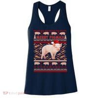 Merry Pigmas Christmas Pig Ugly Sweater Women's Tank Top thumb 0
