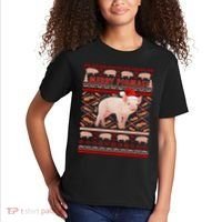 Merry Pigmas Christmas Pig Ugly Sweater Kids T-Shirt thumb 2