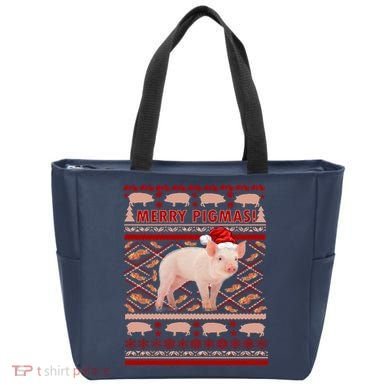 Merry Pigmas Christmas Pig Ugly Sweater Tote Bag