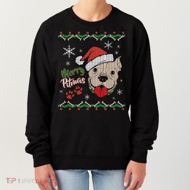 Merry Pitmas Ugly Christmas Sweater Women's Sweatshirt
