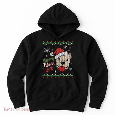 Merry Pitmas Ugly Christmas Sweater Hoodie